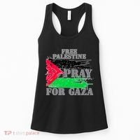 Free Palestine Pray For Gaza Palestinian Flag Women's Tank Top thumb 0