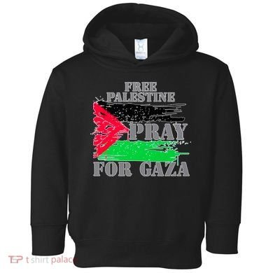 Free Palestine Pray For Gaza Palestinian Flag Toddler Hoodie