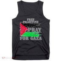 Free Palestine Pray For Gaza Palestinian Flag Tank Top thumb 0