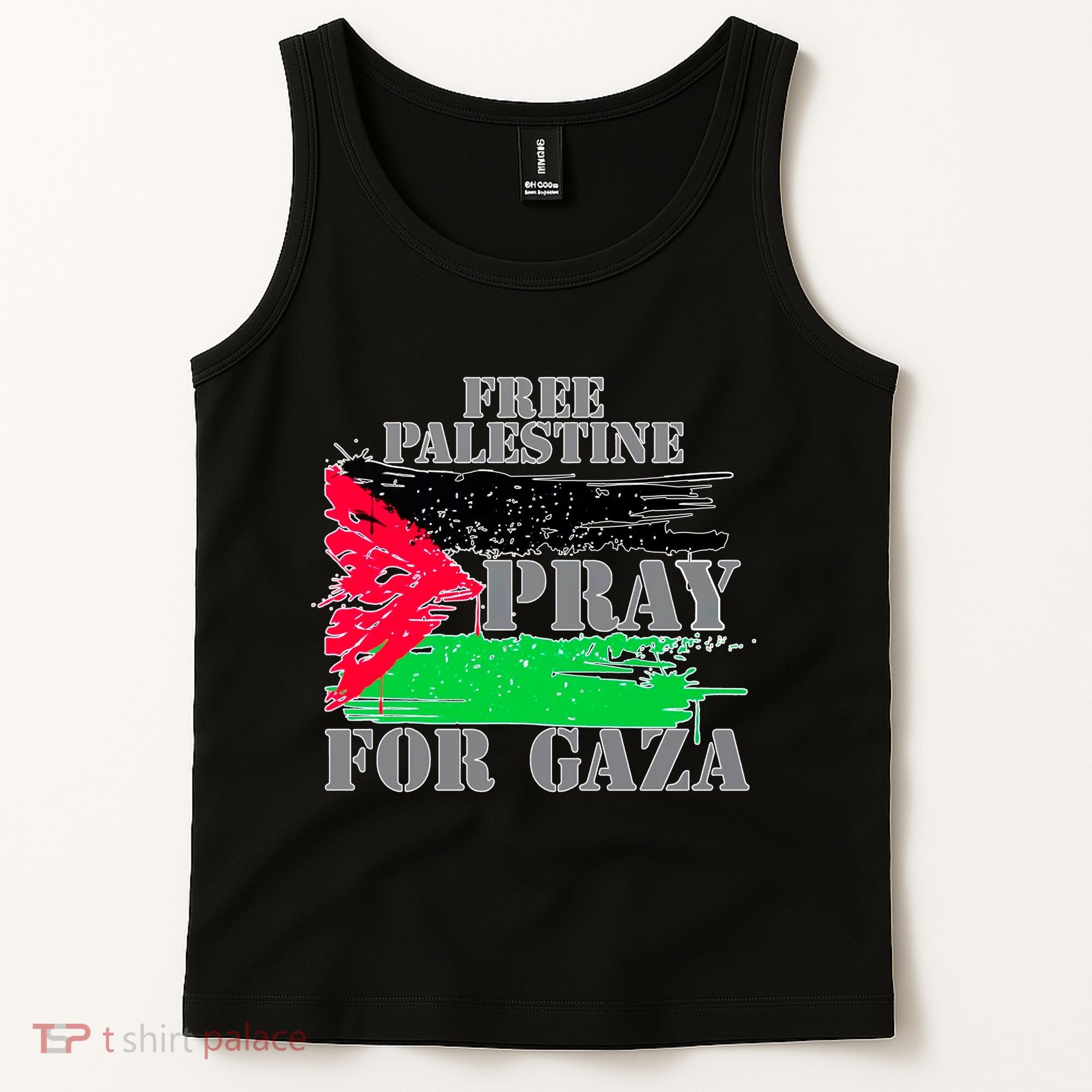 Free Palestine Pray For Gaza Palestinian Flag Tank Top