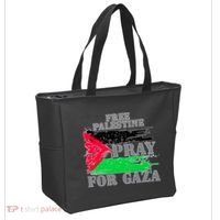 Free Palestine Pray For Gaza Palestinian Flag Tote Bag thumb 2