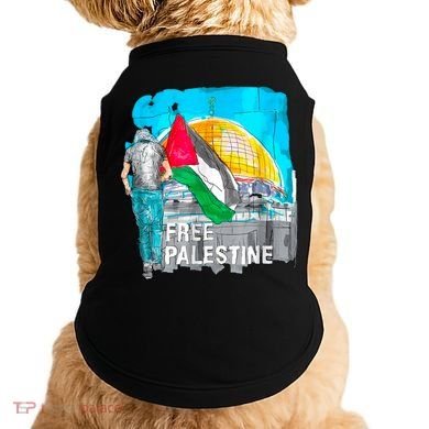 Free Palestine Save Gaza Ilustraion Doggie Tank