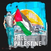 Free Palestine Save Gaza Ilustraion USA-Made Doggie Bandana thumb 2