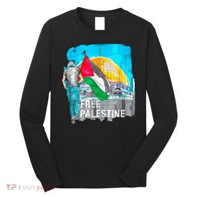 Free Palestine Save Gaza Ilustraion Long Sleeve Shirt