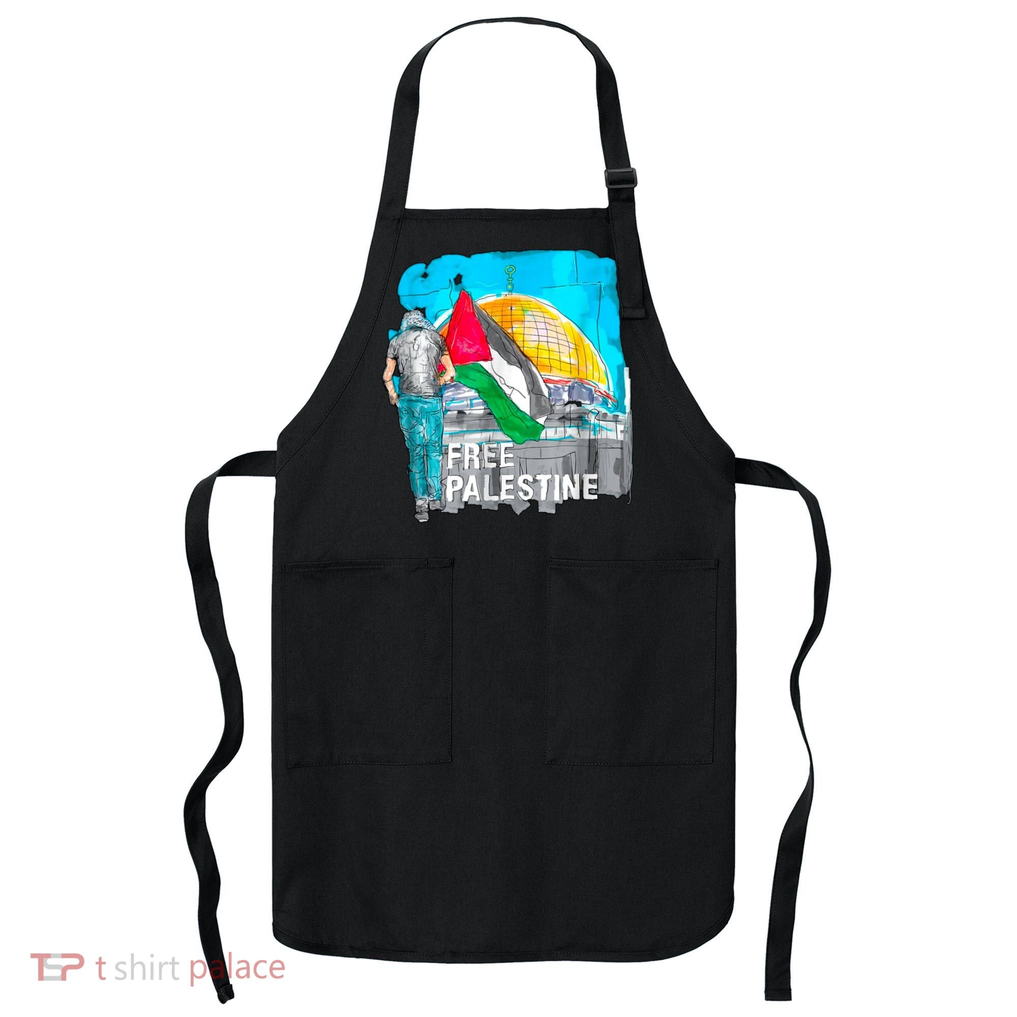 Free Palestine Save Gaza Ilustraion Apron