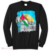 Free Palestine Save Gaza Ilustraion Sweatshirt thumb 0