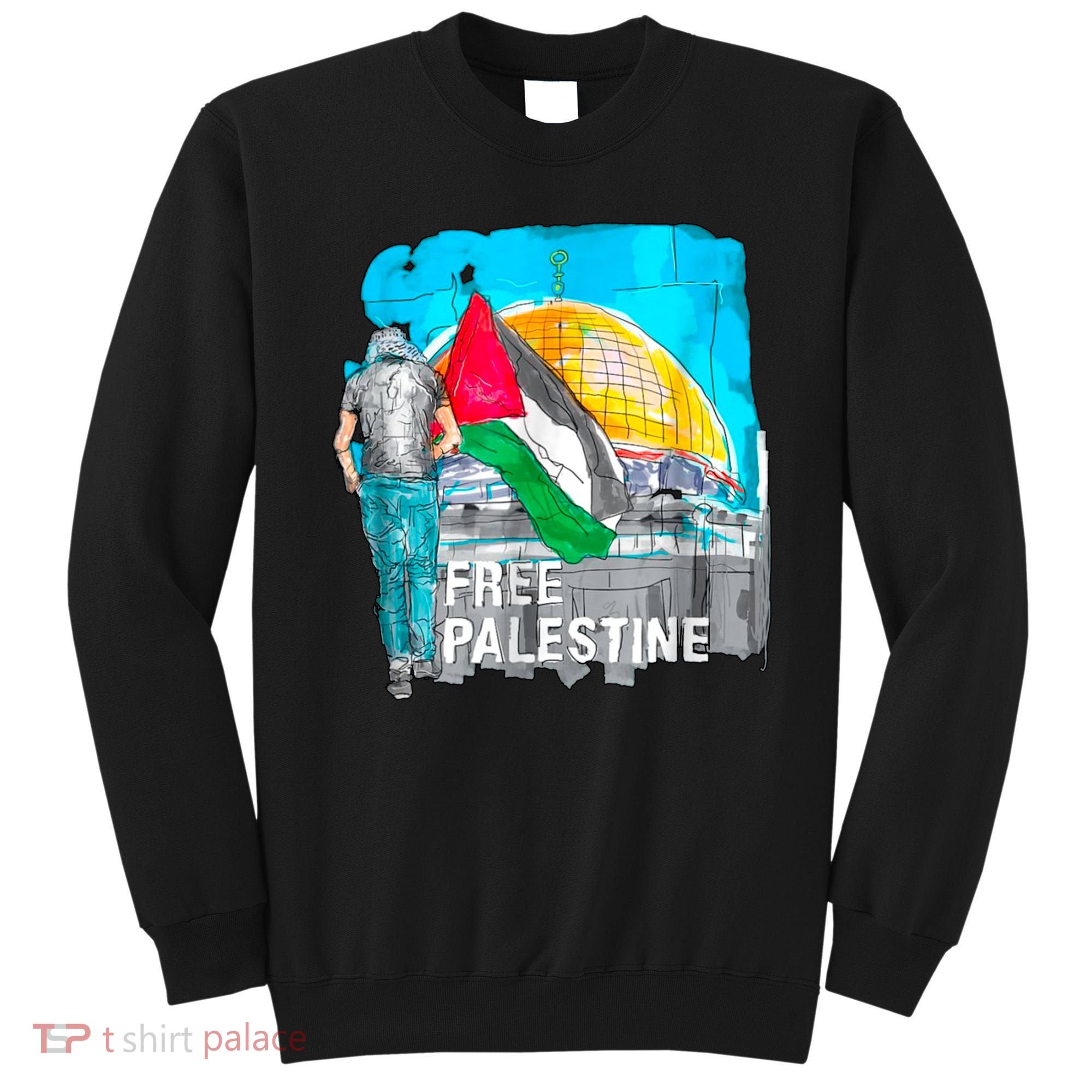 Free Palestine Save Gaza Ilustraion Sweatshirt