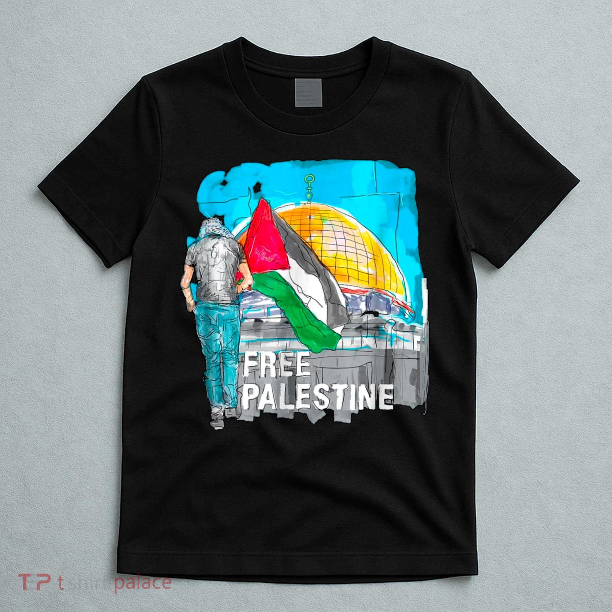 Free Palestine Save Gaza Ilustraion T-Shirt