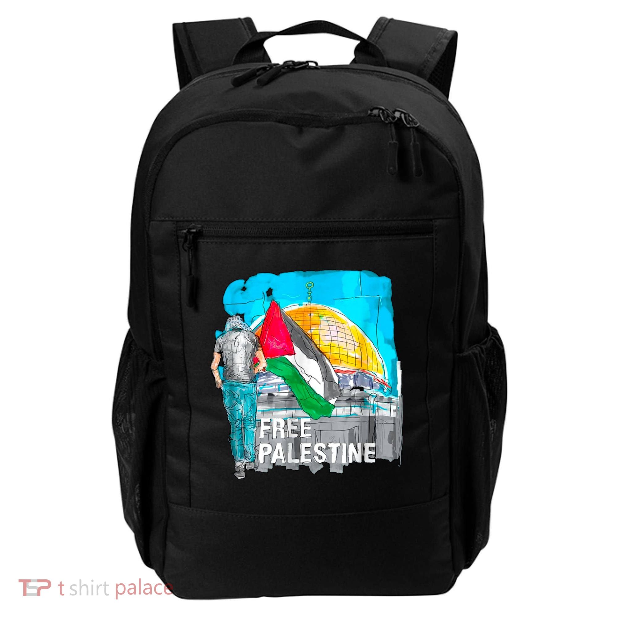 Free Palestine Save Gaza Ilustraion Backpack