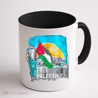 Free Palestine Save Gaza Ilustraion Coffee Mug thumb 1