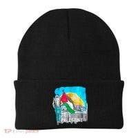 Free Palestine Save Gaza Ilustraion Beanie thumb 0