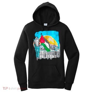 Free Palestine Save Gaza Ilustraion Women's Hoodie