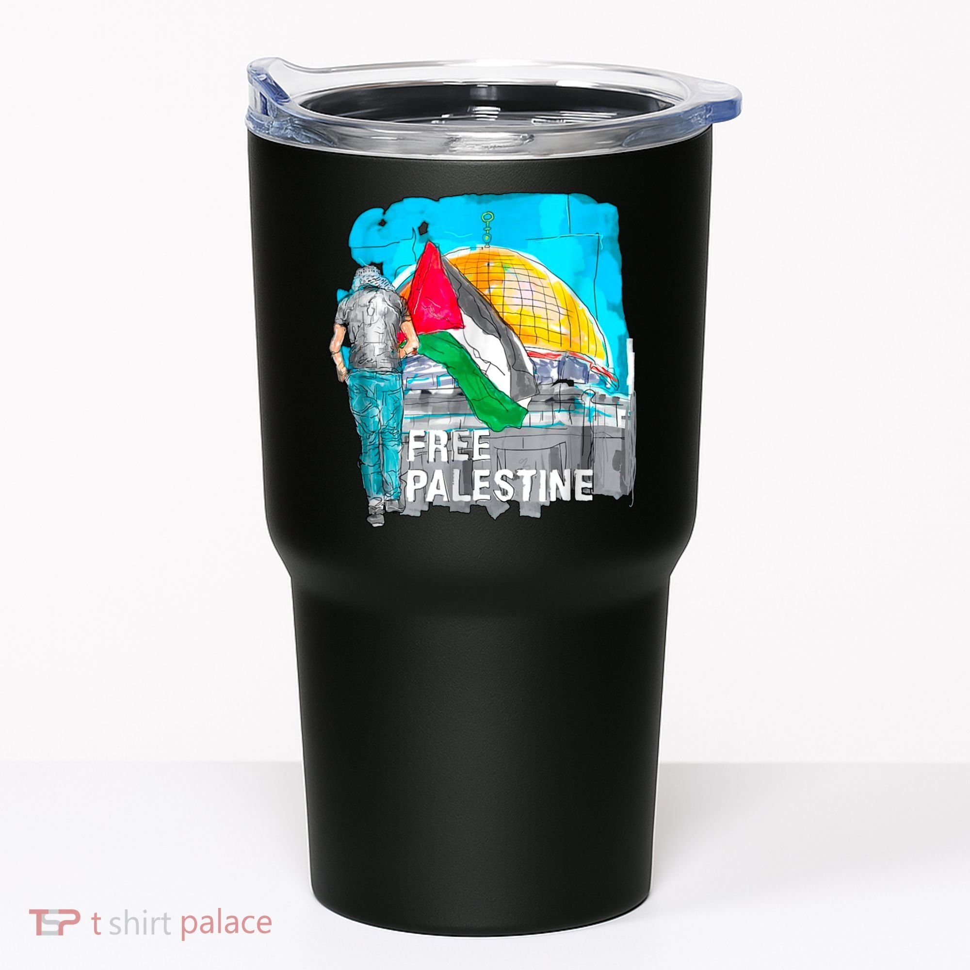 Free Palestine Save Gaza Ilustraion Tumbler