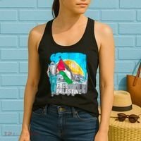 Free Palestine Save Gaza Ilustraion Women's Tank Top thumb 2