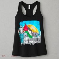 Free Palestine Save Gaza Ilustraion Women's Tank Top thumb 3