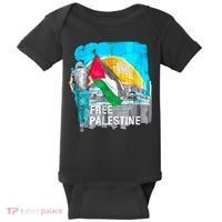Free Palestine Save Gaza Ilustraion Baby Bodysuit thumb 0