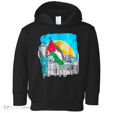 Free Palestine Save Gaza Ilustraion Toddler Hoodie