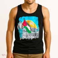 Free Palestine Save Gaza Ilustraion Tank Top thumb 3