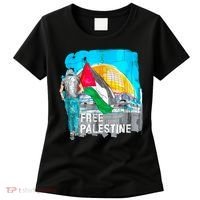 Free Palestine Save Gaza Ilustraion Women's T-Shirt thumb 0