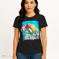 Free Palestine Save Gaza Ilustraion Women's T-Shirt thumb 4