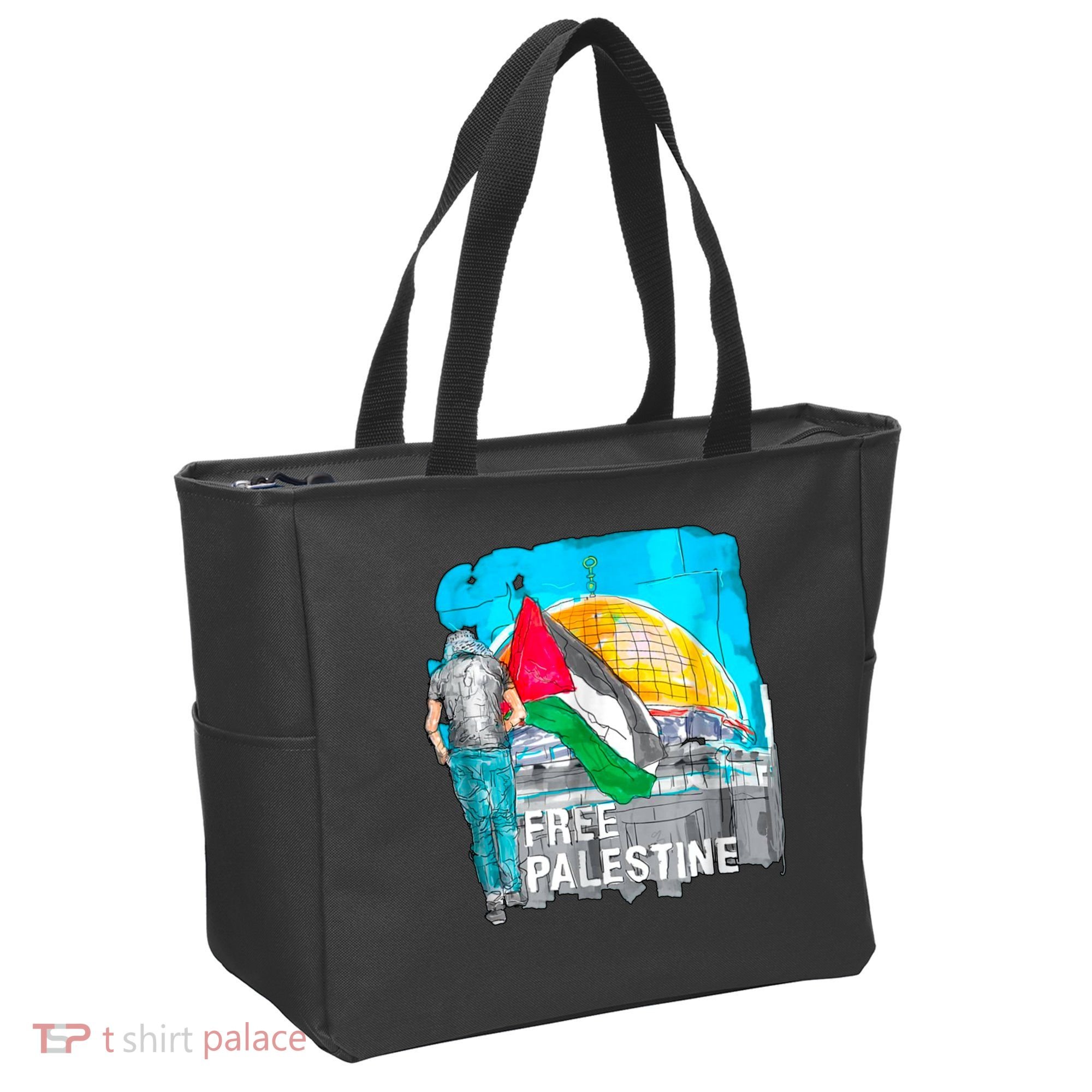 Free Palestine Save Gaza Ilustraion Tote Bag
