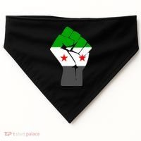 Free Syria Revolution Fist Flag USA-Made Doggie Bandana thumb 0