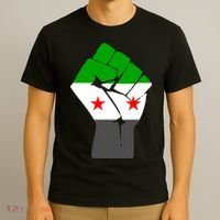 Free Syria Revolution Fist Flag T-Shirt thumb 3