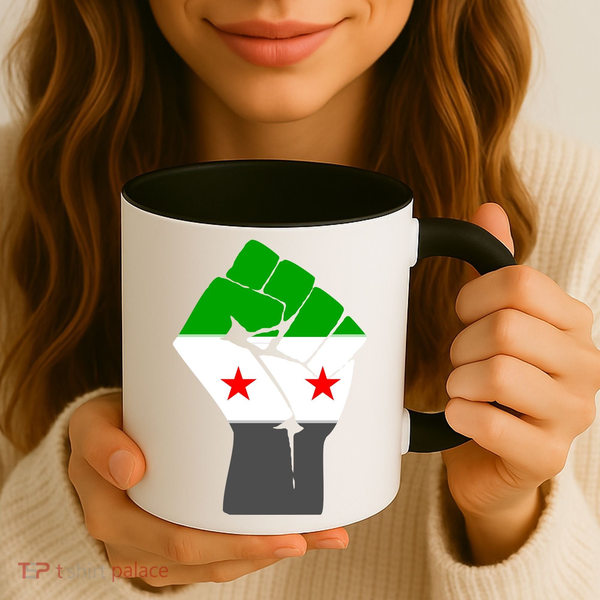 Free Syria Revolution Fist Flag Coffee Mug