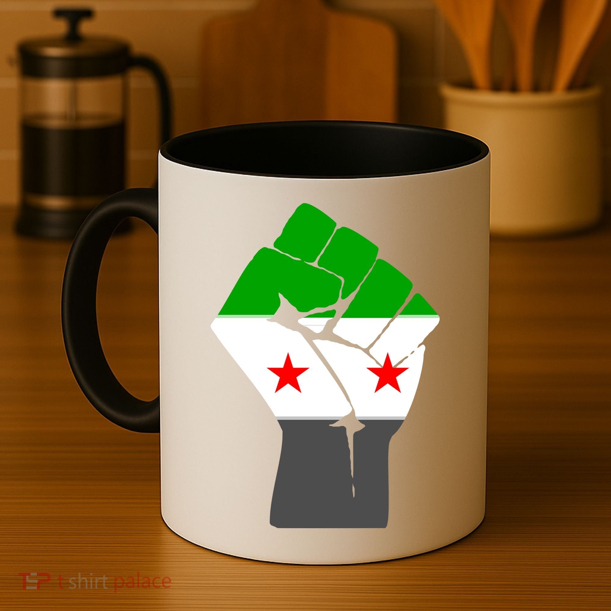 Free Syria Revolution Fist Flag Coffee Mug