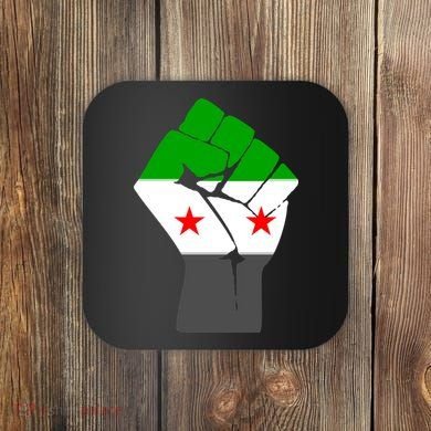 Free Syria Revolution Fist Flag Coaster
