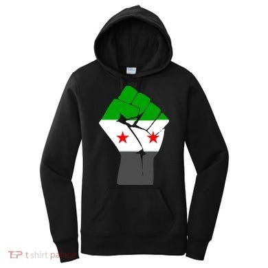 Free Syria Revolution Fist Flag Women's Hoodie