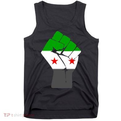 Free Syria Revolution Fist Flag Tank Top