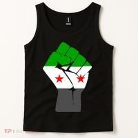 Free Syria Revolution Fist Flag Tank Top thumb 2