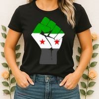 Free Syria Revolution Fist Flag Women's T-Shirt thumb 2