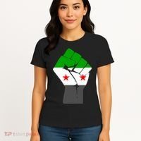 Free Syria Revolution Fist Flag Women's T-Shirt thumb 4