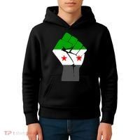 Free Syria Revolution Fist Flag Kids Hoodie thumb 4