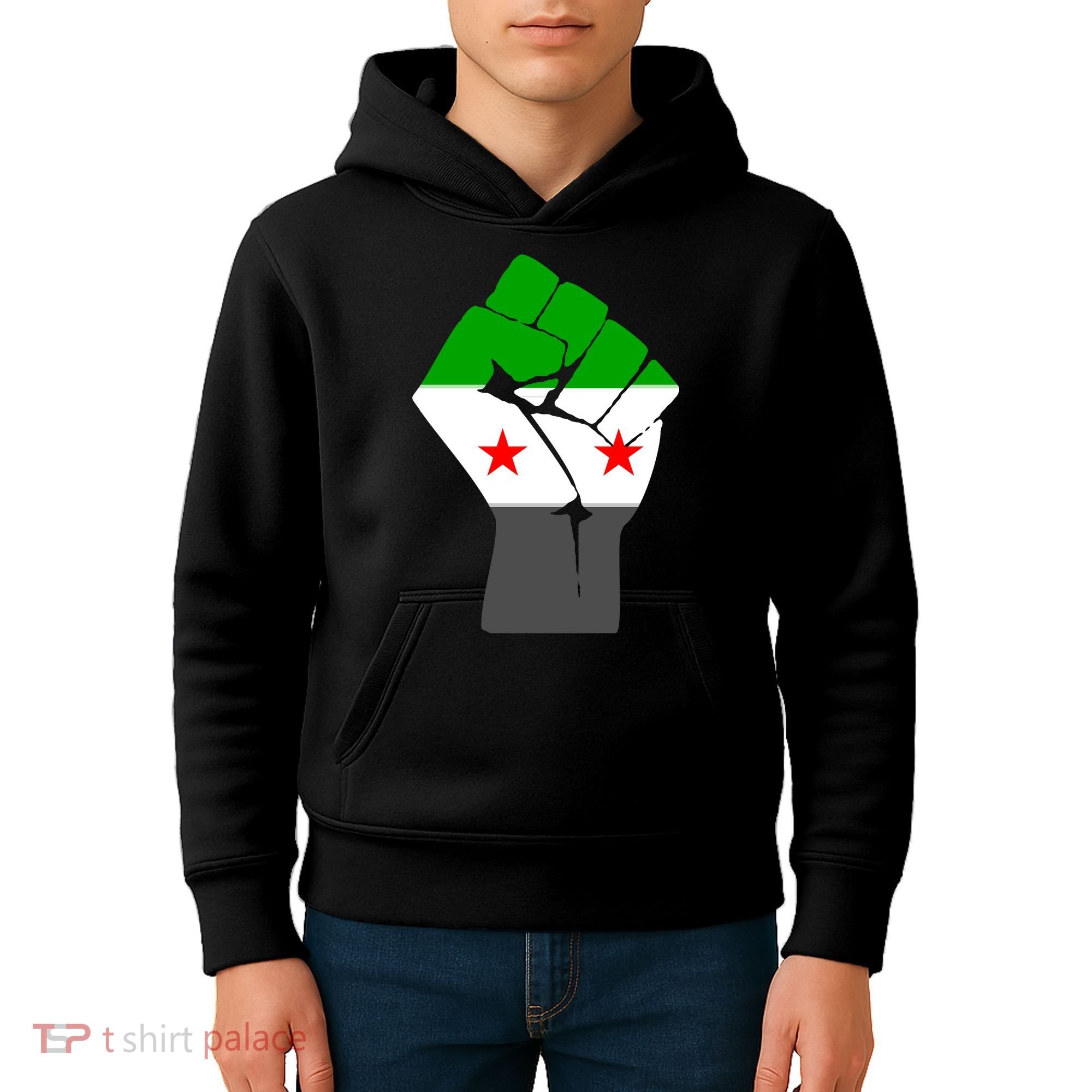 Free Syria Revolution Fist Flag Kids Hoodie