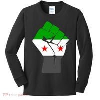 Free Syria Revolution Fist Flag Kids Long Sleeve Shirt thumb 0