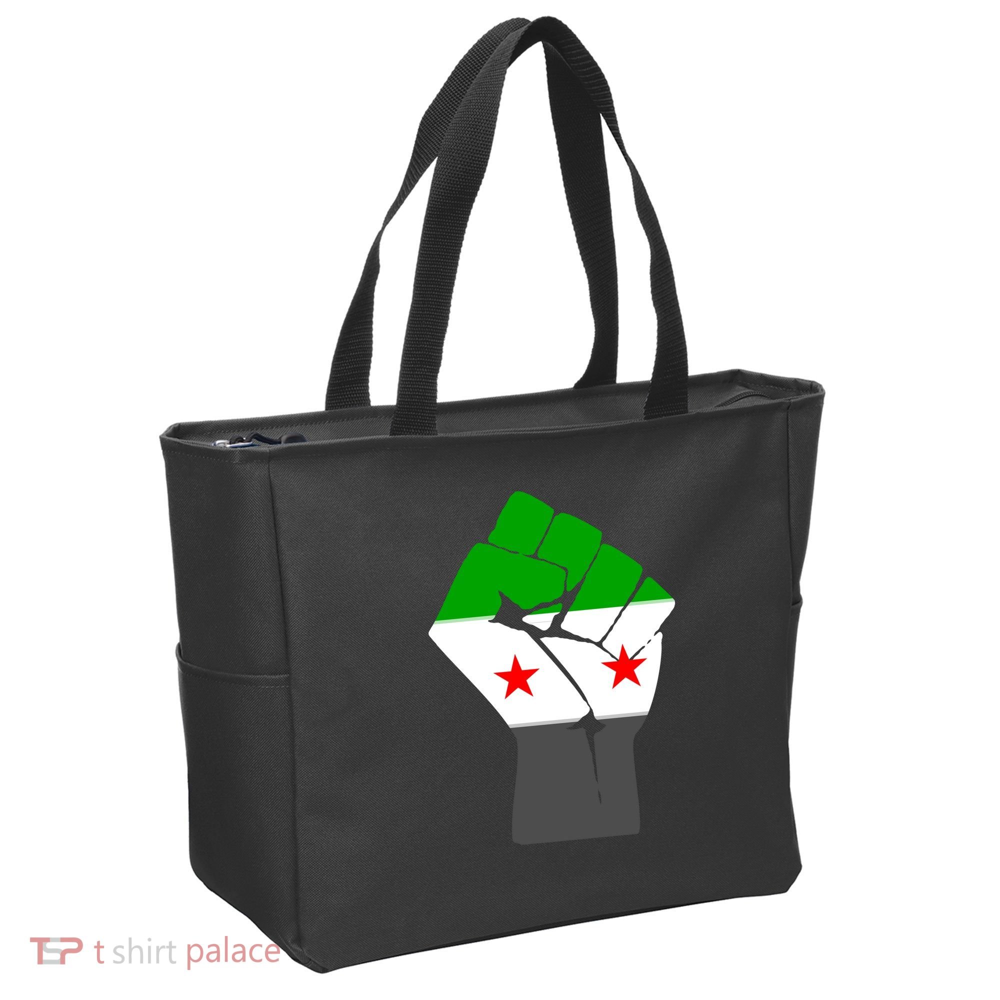 Free Syria Revolution Fist Flag Tote Bag