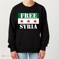 Free Syria Syrian Anti War Protest Strikes Women's Sweatshirt thumb 0