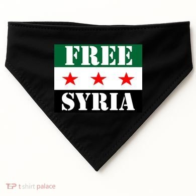 Free Syria Syrian Anti War Protest Strikes USA-Made Doggie Bandana