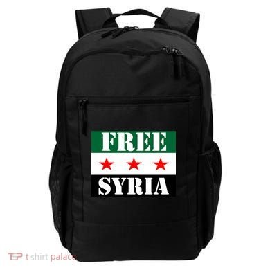 Free Syria Syrian Anti War Protest Strikes Backpack
