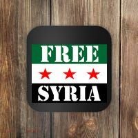 Free Syria Syrian Anti War Protest Strikes Coaster thumb 0