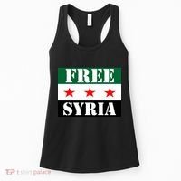 Free Syria Syrian Anti War Protest Strikes Women's Tank Top thumb 0