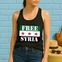 Free Syria Syrian Anti War Protest Strikes Women's Tank Top thumb 2