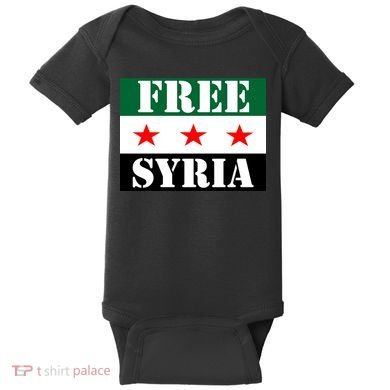 Free Syria Syrian Anti War Protest Strikes Baby Bodysuit