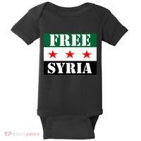 Free Syria Syrian Anti War Protest Strikes Baby Bodysuit thumb 0