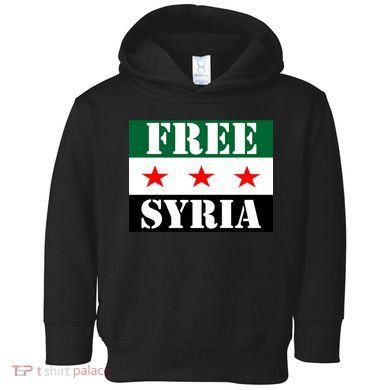 Free Syria Syrian Anti War Protest Strikes Toddler Hoodie