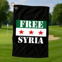 Free Syria Syrian Anti War Protest Strikes Golf Towel thumb 1