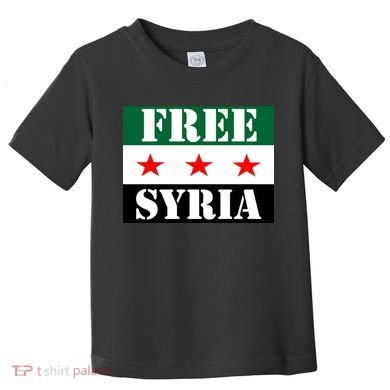 Free Syria Syrian Anti War Protest Strikes Toddler T-Shirt